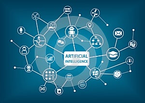 Artificial Intelligence (AI) infographic illustration