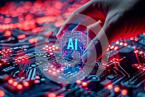 Artificial Intelligence AI Logo Business Technology Information Computing Data Circuit