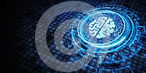 Artificial intelligence AI, machine learning and modern computer technologies concepts. Business, Technology, Internet and