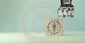 Artificial intelligence (AI) and personalization concept. AI-driven personalization using machine learning,