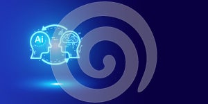Artificial intelligence Ai self learning improving development problem solving solution tasks of future technology, ai graphics
