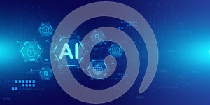 Artificial intelligence Ai self learning improving development problem solving solution tasks of future technology, ai graphics