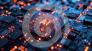 Artificial Intelligence and AI technology concept processor chip background LLMs