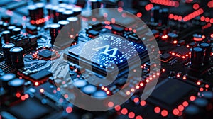 Artificial Intelligence and AI technology concept processor chip background LLMs