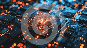 Artificial Intelligence and AI technology concept processor chip background LLMs