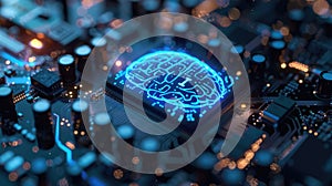 Artificial Intelligence and AI technology concept processor chip background LLMs