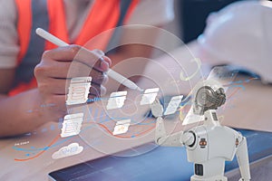 artificial intelligence AI technology and Digital transformation concept,