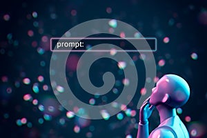 Artificial intelligence AI think about prompt