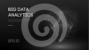 Artificial intelligence analytics. Data technology science concept. Network analysis sphere abstract. Futuristic ai