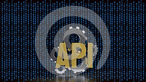 Artificial Intelligence API Integration Concept with Digital Binary Background 3d render