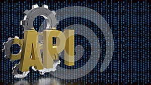 Artificial Intelligence API Integration Concept with Digital Binary Background 3d render