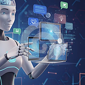 Artificial Intelligence Assistant Interacting with Digital Data