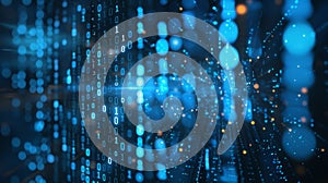 Artificial intelligence and binary lines exploring abstract world of connected lines in binary code