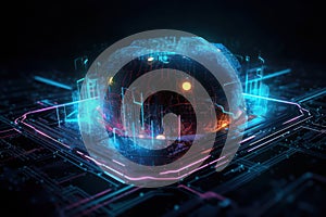 Artificial intelligence. Blockchain Neural Networks. GPT Chat. New technologies. openAI. Wallpaper. Background.