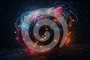 Artificial intelligence. Blockchain Neural Networks. GPT Chat. New technologies. openAI. Wallpaper. Background.