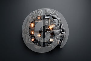 Artificial Intelligence Brain Circuit Technology Concept
