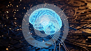 Artificial Intelligence Brain Computing Power Digital Concept