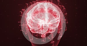 Artificial intelligence brain hologram zoom