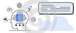 Artificial Intelligence Brain Integrating Technology and Cloud Computing Concepts