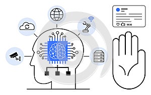 Artificial Intelligence Brain Integrating Technology for Smart Systems and Data Security