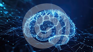 Artificial intelligence brain learning digital data network