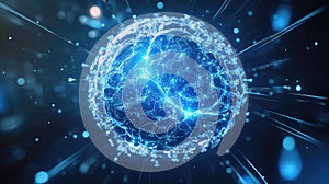 Artificial intelligence brain learning and processing data