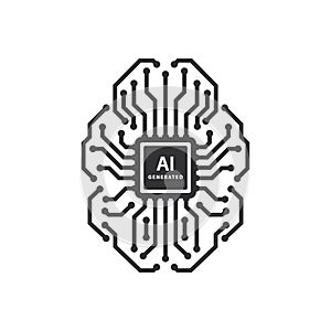 Artificial intelligence brain logo