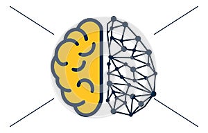 Artificial intelligence brain logo design