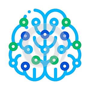 Artificial Intelligence Brain Vector Sign Icon