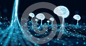 Artificial intelligence and Brainstorm with business growth developer