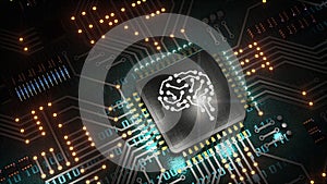Artificial intelligence, Central Computer Processors CPU concept photo
