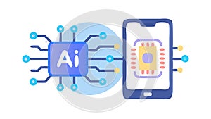 Artificial intelligence chip, advanced computing core, vector design Generative AI