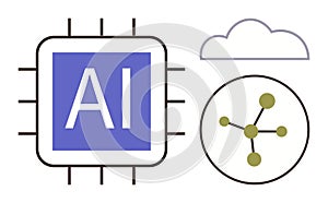 Artificial Intelligence Chip with Cloud and Network Connection for Data Processing