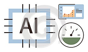 Artificial Intelligence Chip with Dashboard and Performance Metrics for Data Analysis