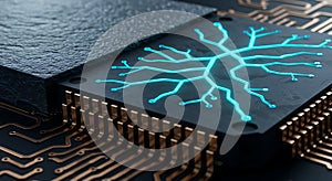 Artificial intelligence chip processing data flow