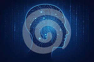 Artificial intelligence circuit board human head