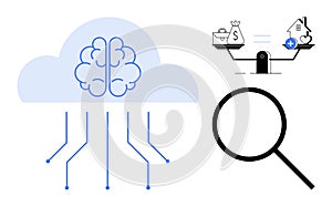 Artificial Intelligence Cloud Technology and Financial Decision-Making Concept