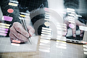 Artificial intelligence and coding concept