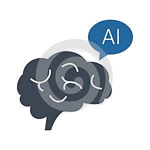 Artificial intelligence Color Vector icon which can easily modify or edit