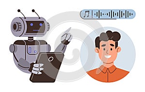 Artificial Intelligence Robot Interacting With Human Using Voice Recognition and Digital Technology