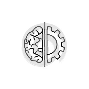 Artificial intelligence computer icon. Element of future business thin line icon