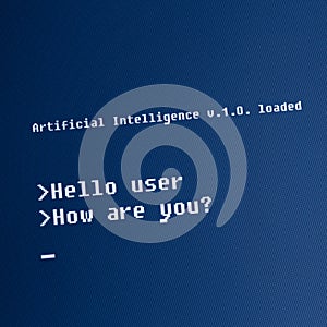 Artificial Intelligence computer message