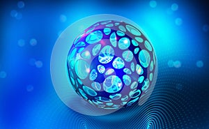 Artificial Intelligence. Computer mind. Quantum processor