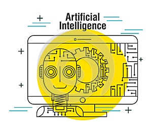 Artificial intelligence computer robot gear network