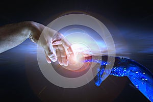 Artificial Intelligence Concept AI and Humanity