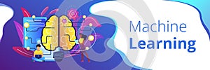 Artificial intelligence concept banner header.