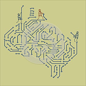 artificial intelligence concept.