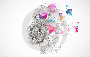 Artificial Intelligence concept. Creative brain concept background.