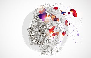 Artificial Intelligence concept. Creative brain concept background.