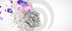 Artificial Intelligence concept. Creative brain concept background.